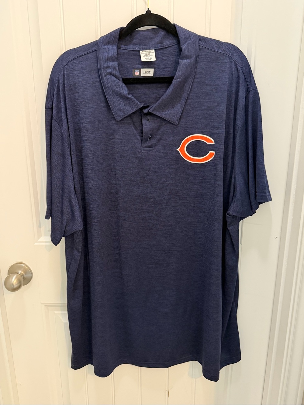 Men's Navy Polo with Chicago Bears C Patch